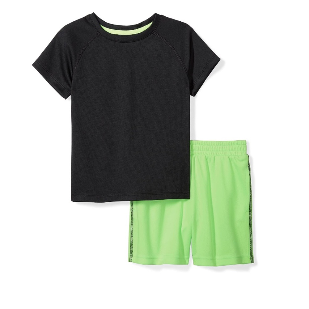 Spotted Zebra Lime Gym T-Shirt & Shorts Set